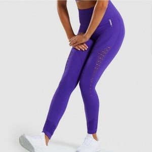 Purple Cutout Gym Shark Leggings Size S